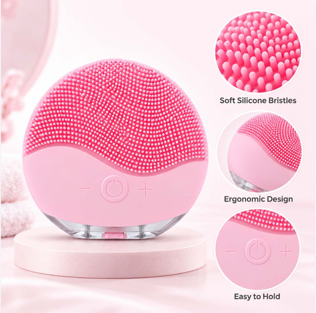 Electric Silicone Facial Cleansing Brush