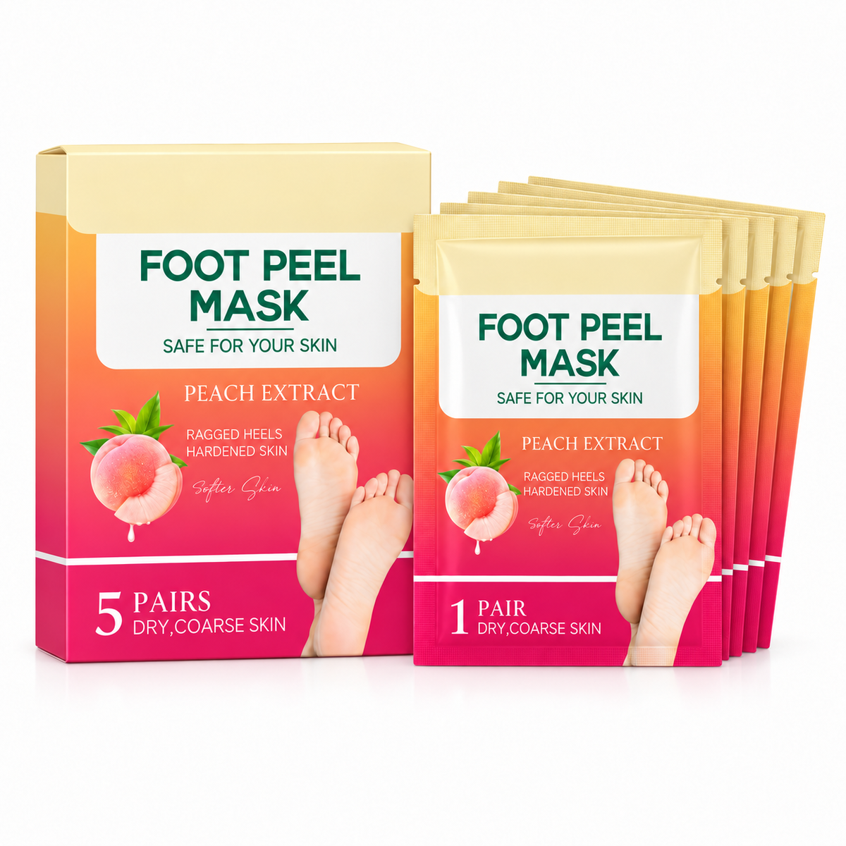 Peach Foot Peel Mask – Soft & Smooth Feet