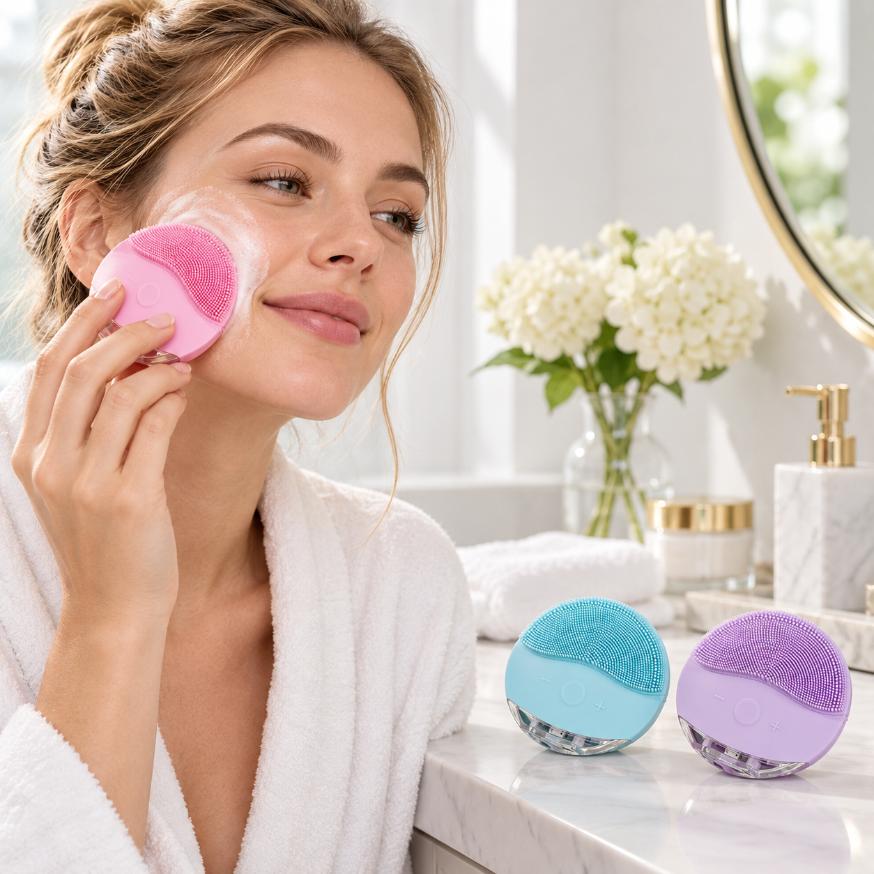 Electric Silicone Facial Cleansing Brush